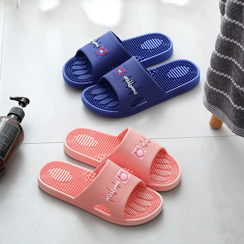 Новая Массажная обувь для ног, домашние сандалии, Тапочки, женские летние Нескользящие домашние мужские Верхняя одежда для ванной, массажные тапочки