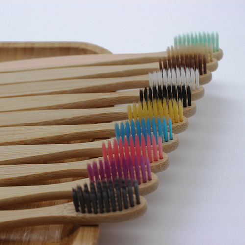 Bamboo Toothbrush Hotel Homestay Natural Wood Brush Bamboo Carbon Hair Sharp Filament Reusable Toothbrush Original Manufacturer