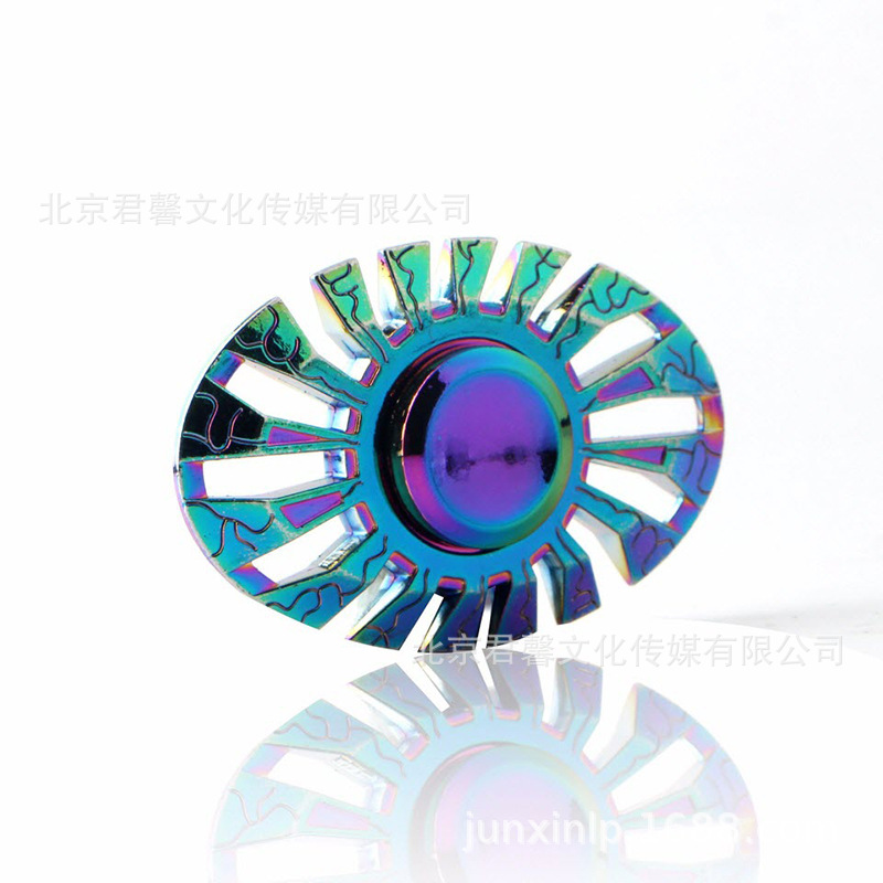 B Dedos de araña de colores, peonza, yema del dedo de metal de tres hojas, peonza de dos hojas, productos pequeños, suministro al por mayor