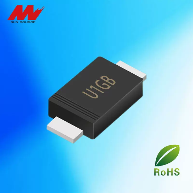 二极管整流器 贴片快速整流二极管US1JBF 1A/600V SMBF家用电器