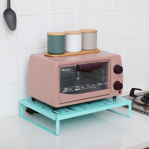 Kitchen shelf, induction cooker shelf, iron wire spray painted household microwave shelf, kitchen seasoning storage rack
