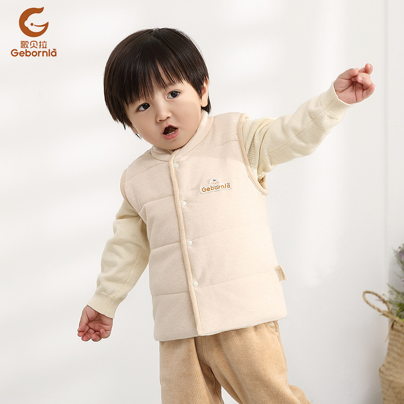 GE Bella Chaleco acolchado de algodón de color infantil Chaleco de algodón de color para niños y niñas Rebeca caliente para bebés Otoño e Invierno
