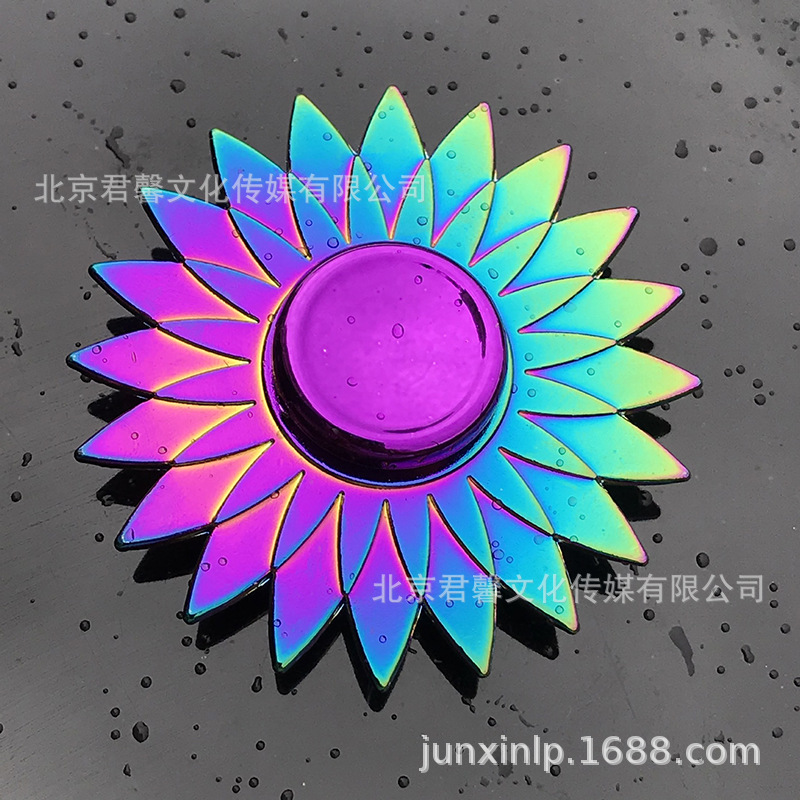 B Dedos de araña de colores, peonza, yema del dedo de metal de tres hojas, peonza de dos hojas, productos pequeños, suministro al por mayor