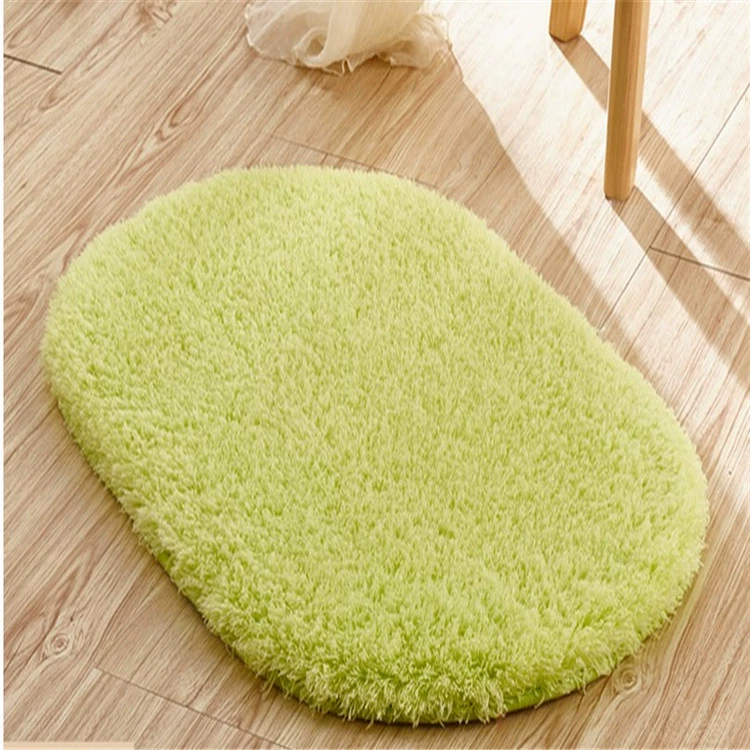 Cross -border explosion European and American hot -selling oval lamb cashmere carpet bathroom bathroom anti -slip door pad