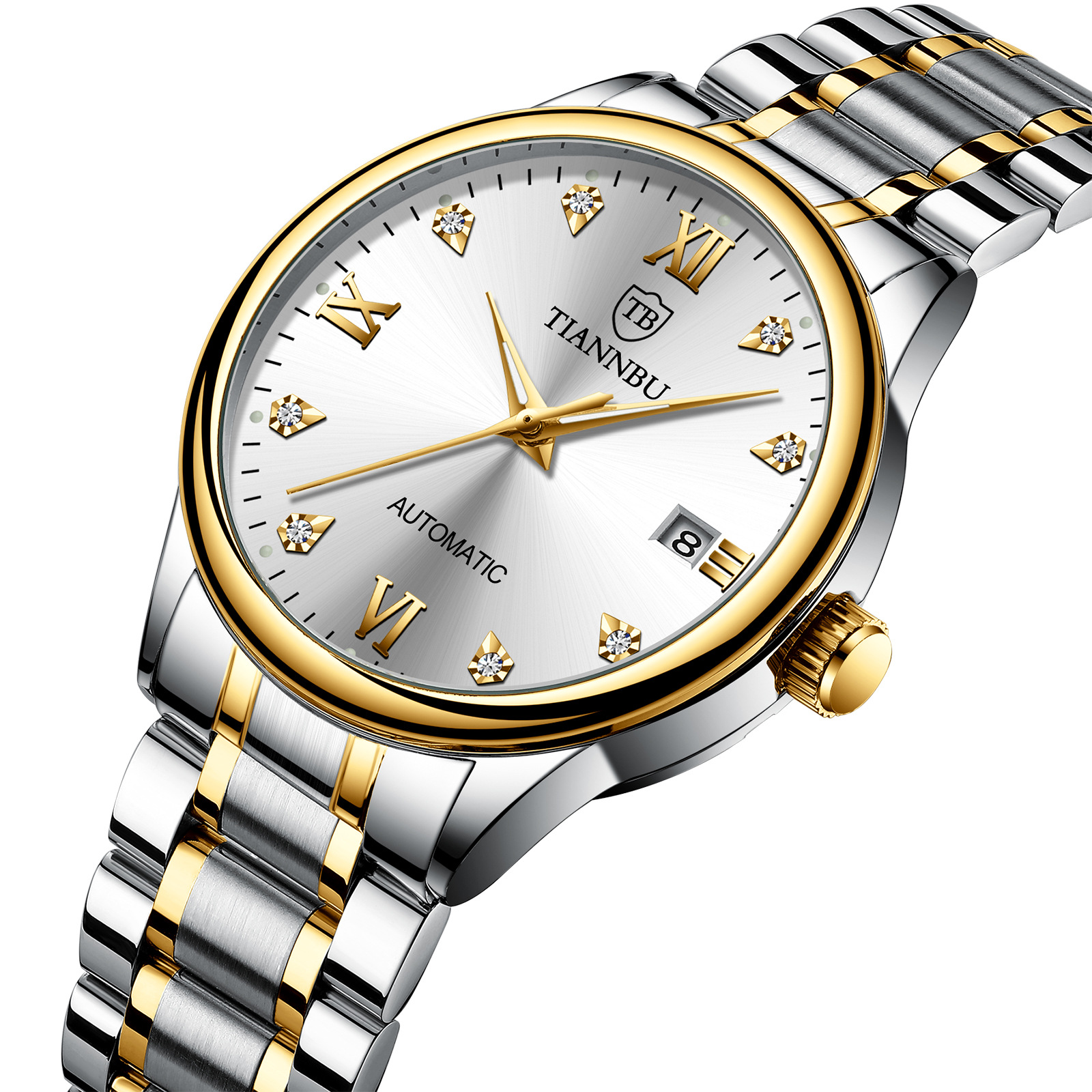 Tianbo TIANNBU mechanical watch waterproof Tourbillon Automatic mechanical watch men's business casual luminous