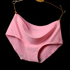 Ekolirou Women's Ice Silk Briefs, One-Piece Medium High-Waisted Plus Size Wholesale Tri-Edge Panties