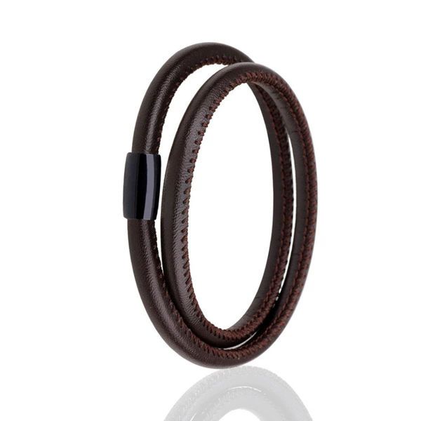 Brown black buckle head