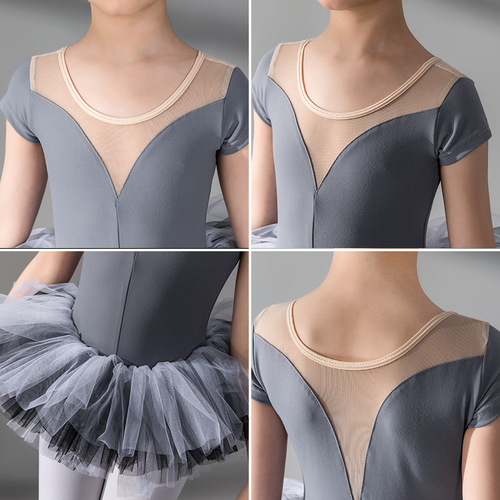 Dance clothing for children, spring and summer ballet skirt, long-sleeved grade examination dance performance clothing, one-piece Chinese dance clothing