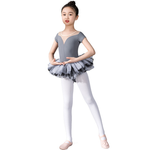 Dance clothing for children, spring and summer ballet skirt, long-sleeved grade examination dance performance clothing, one-piece Chinese dance clothing