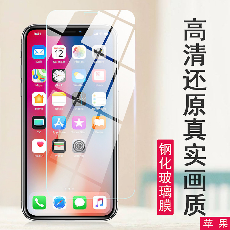For Apple 12/12Pro i11 X 78p XSMAX Apple 136.1 Series Half Screen Transparent Tempered Film