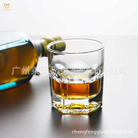 定制玻璃杯威士忌酒杯经典八角杯q洋酒杯简约玻璃烈酒杯加工定制
