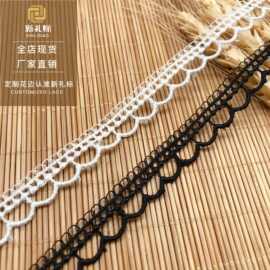 花边 水溶涤光细线条码小牙边洛丽塔袖口辅料lace蕾丝花边厂家