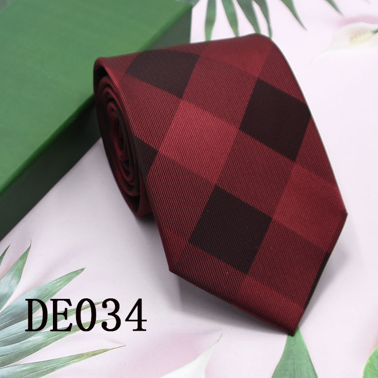 Lazo de los hombres 8cm ropa formal negocios moda profesional corbata rayas Plaid color sólido nuevo traje empate