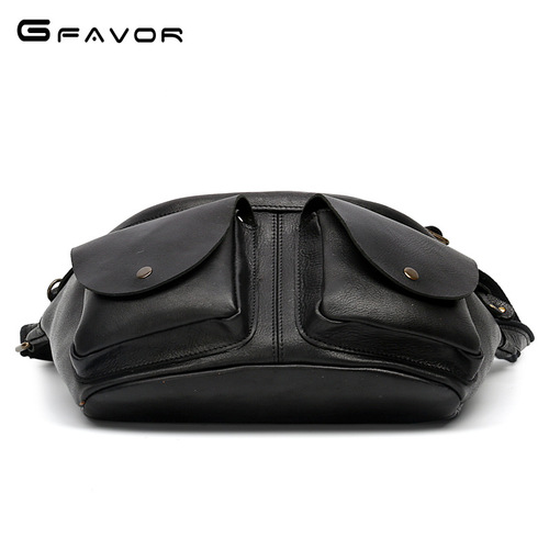 Men's Crossbody Bag Genuine Leather Waist Bag Retro Top-Grain Calfskin Bag Crazy Horse Leather Chest Bag for Men Genuine Leather Retro Men's Bag