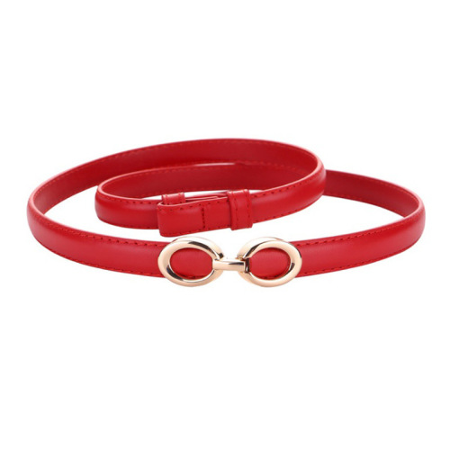 Women's Slim Waist Headband Leather Decorated Buckle Belt Fashion Genuine Leather Belt for Dresses
