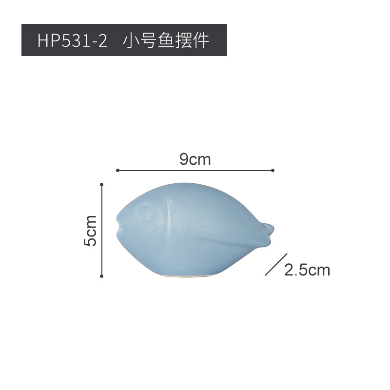 Estilo nórdico cerámica pescado artesanía decoración moderna minimalista creativa ins sala de estar decoración suave del hogar