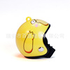 Helmet, cartoon motorcycle, keychain, pendant, Chinese horoscope, with little bears, creative gift