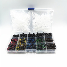 塑料眼睛套装黑眼 双色眼 儿童DIY玩具眼睛配件 加配白色卡片