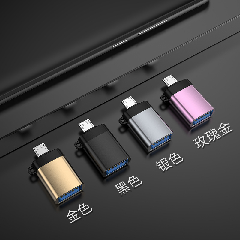 Venta al por mayor adaptador OTG USB3.0 hembra a micro teléfono móvil Android OTG convertidor conexión ratón teclado