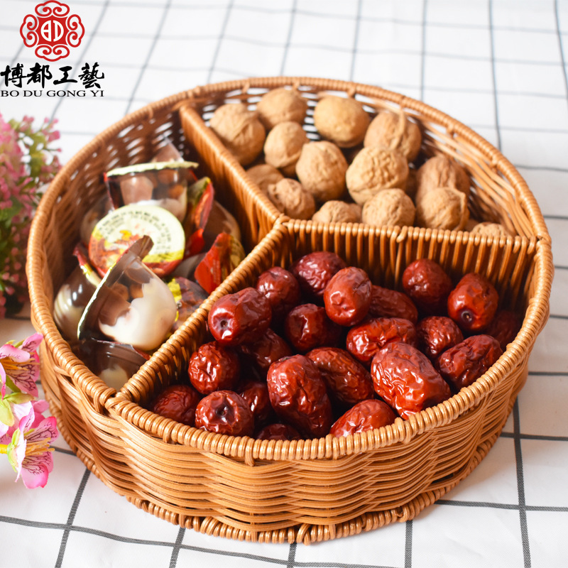 Imitation Rattan Basket Snack Split Basket Reinforced Storage Basket Bread Basket Supermarket Display Basket Snack Fruit Frame Imitation Rattan Basket Snack Split Basket Reinforced Storage Basket Bread Basket Supermarket Display Basket Snack Fruit Frame