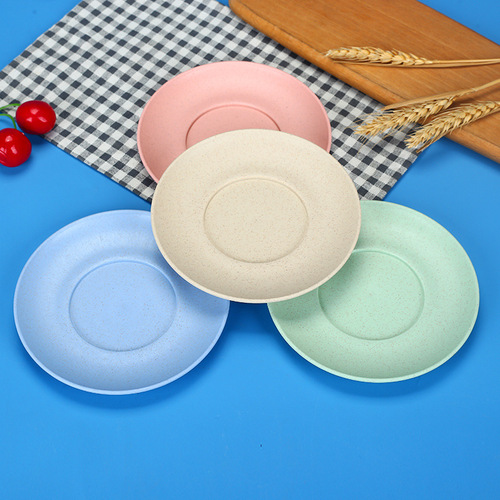 Creative wheat straw plates wholesale, wheat 15 plates, 20 plates, 23 plates, 25 plates, Nordic style fish plate plastic plate