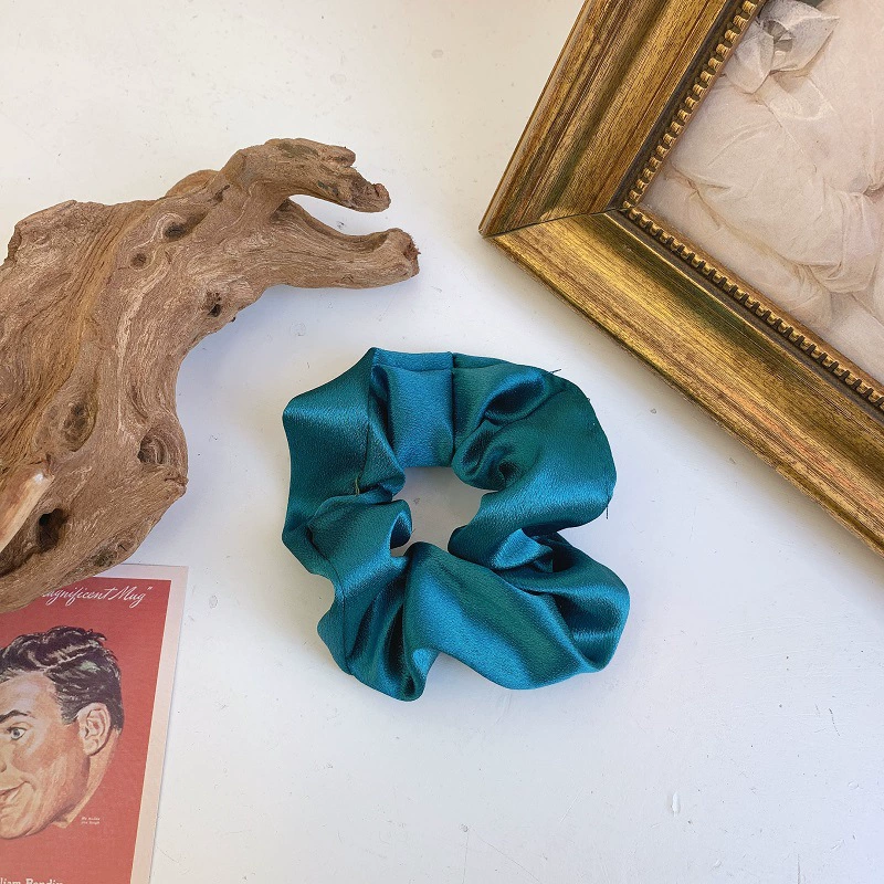 Hair scrunchie (Retro) satin, harmless non-damaging accessory, lightweight, multi-color