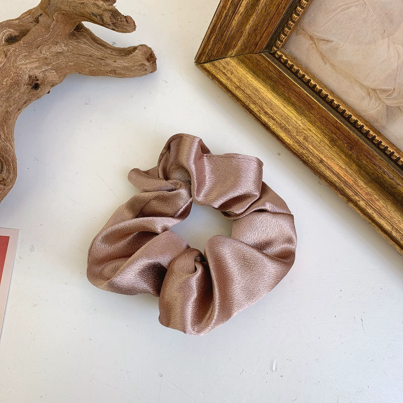 Hair scrunchie (Retro) satin, harmless non-damaging accessory, lightweight, multi-color