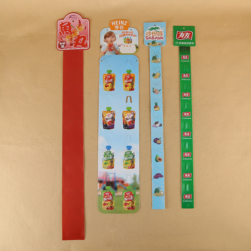 Factory direct plastic publicity display hanging bar foldable advertising promotion frosted pp injection supermarket hanging bar can be