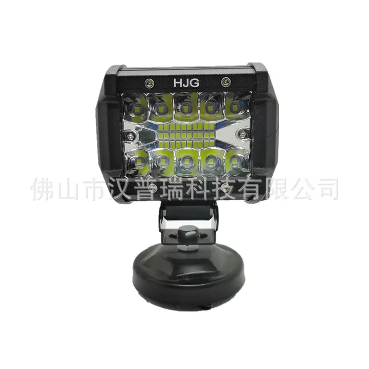 汽车LED灯 前外置改装辅助检修工作灯60W三目款 越野车顶4寸射灯