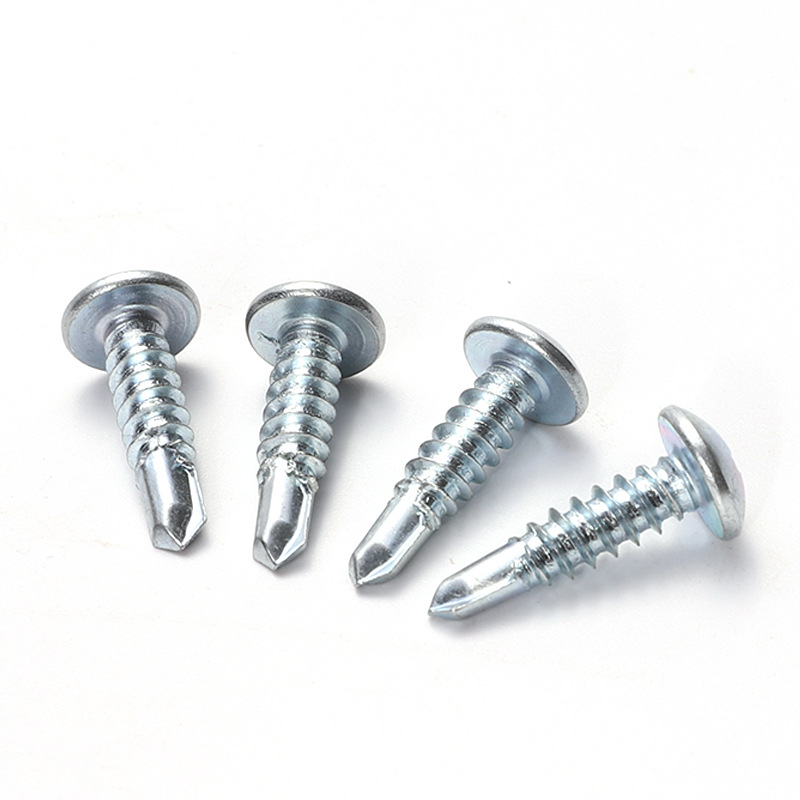 1022盘头自攻自钻镀锌螺丝生产加工多规格字槽小盘头加硬自攻螺丝