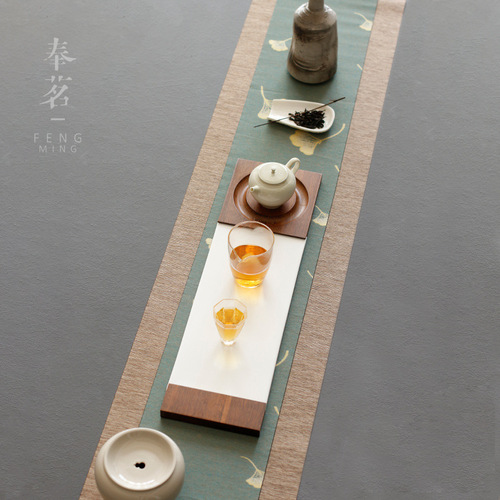 Waterproof fiber tea mat linen table flag table mat tea fabric tea mat Zen tea tray mat tea set accessories