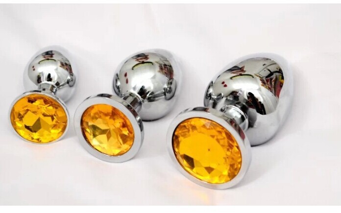 Grande y mediano pequeño tamaño metal anal plug adulto sexo productos mujer anal dilatador trasero corte cola