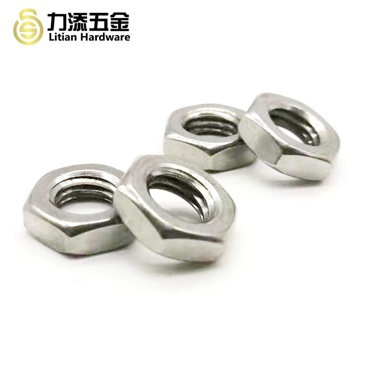 304六角薄螺母不锈钢细牙GB6172304316外六角螺丝帽厂家螺帽螺栓