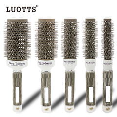 美發梳造型陶瓷滾梳圓筒尼龍捲發梳子捲髮梳陶瓷耐高溫鋁管梳子