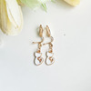 Cute cartoon earrings, fresh children's short ear clips, Korean style, simple and elegant design, no pierced ears, wholesale