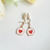 Cute cartoon earrings, fresh children's short ear clips, Korean style, simple and elegant design, no pierced ears, wholesale