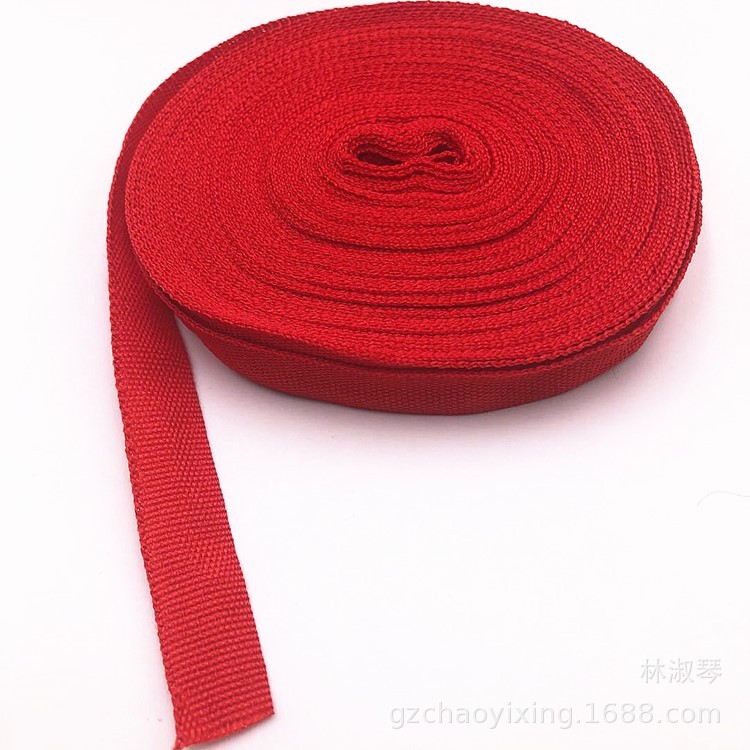 厂家直销13mm尼龙红边带人字红织带服装辅料花边布带可订宽度颜色