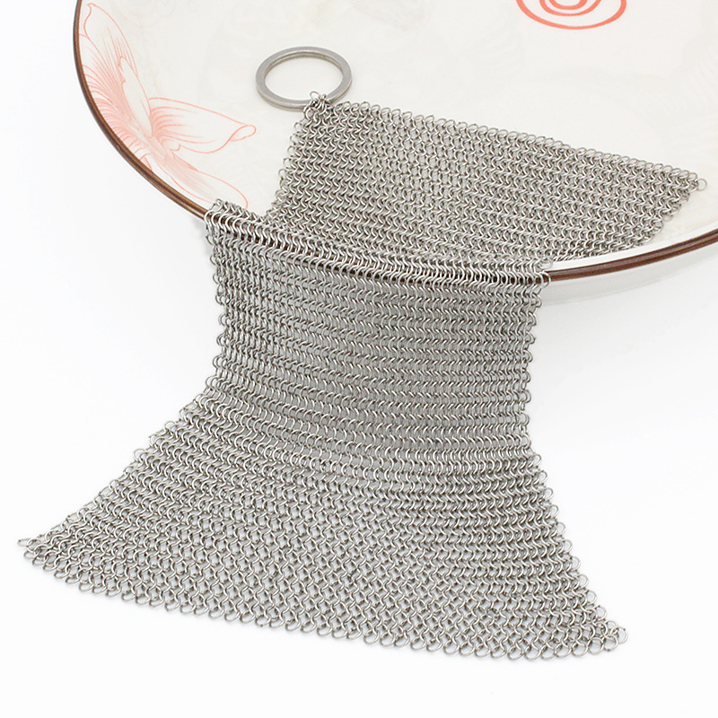 Anillo único de acero inoxidable dos anillos de tres anillos anillo ultrafino cocina lavavajillas olla malla limpieza artefacto cepillo olla red