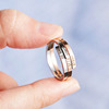 Accessory stainless steel, adjustable one size ring engraved, simple and elegant design