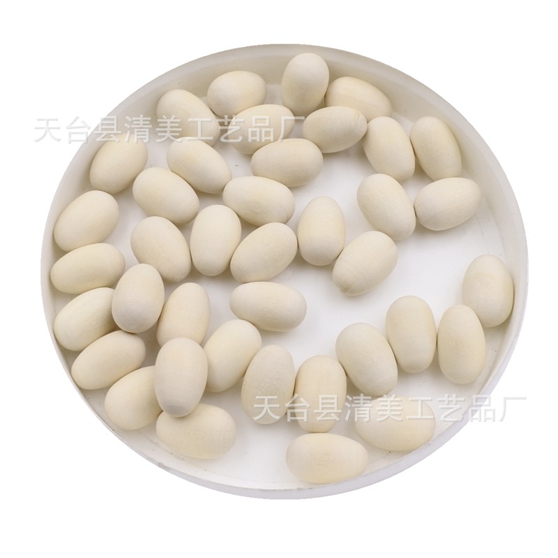 Huevos de Pascua de madera decorativos de madera accesorios de huevo tridimensional