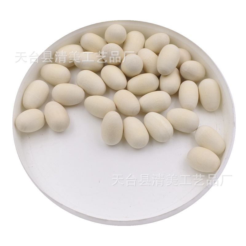 Huevos de Pascua de madera decorativos de madera accesorios de huevo tridimensional