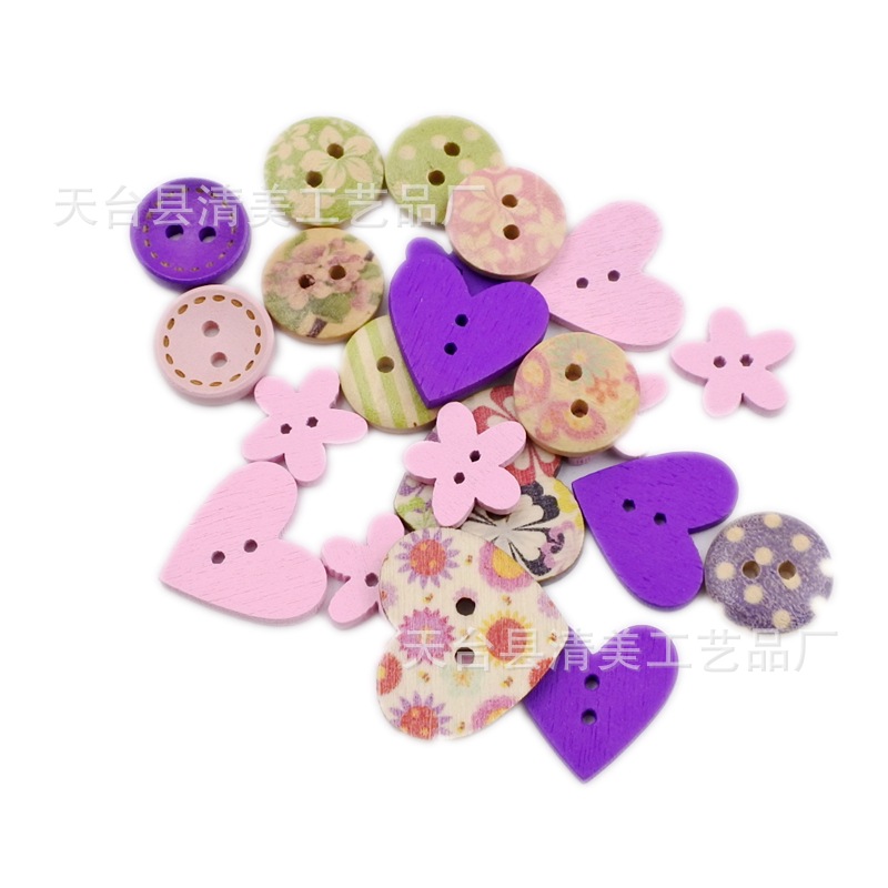 Spot botones mixtos combinación colorida botones hechos a mano rosa púrpura todo fósforo creativo retro mariposa creativo bricolaje