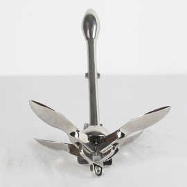 2500g不锈钢船锚 橡皮艇冲锋舟配件固定四爪锚伞形状铁锚