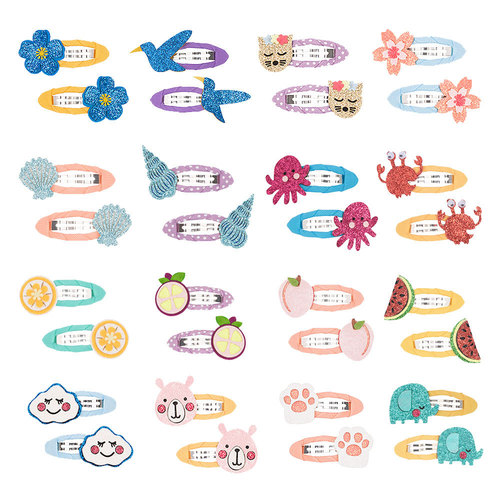 Baby cute bangs clip 20407 animal fruit water drop clip Internet celebrity trendy children's bb bye bye hair clip