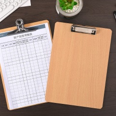 Wooden A4/A5 clipboard menu tray pad office folder multi-specification writing order board for factory wholesale