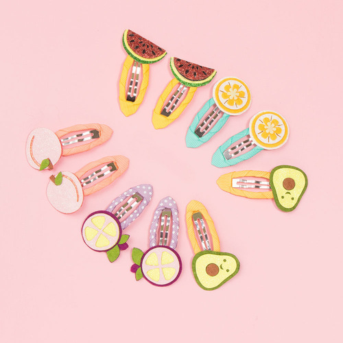 Baby cute bangs clip 20407 animal fruit water drop clip Internet celebrity trendy children's bb bye bye hair clip