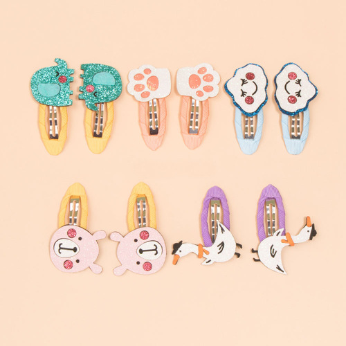 Baby cute bangs clip 20407 animal fruit water drop clip Internet celebrity trendy children's bb bye bye hair clip