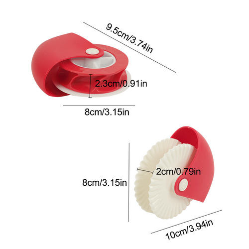 Kitchen Pastry Cutting Wheel Pizza Curling Wheel Roller Knife Baking Tool Manual Twist Wheel Cutter