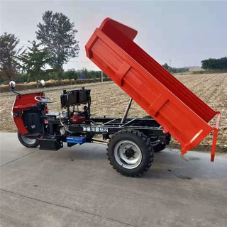 建筑工地三轮车工程电动翻斗液压自卸拉灰搬运爬坡小型柴油拉货车
