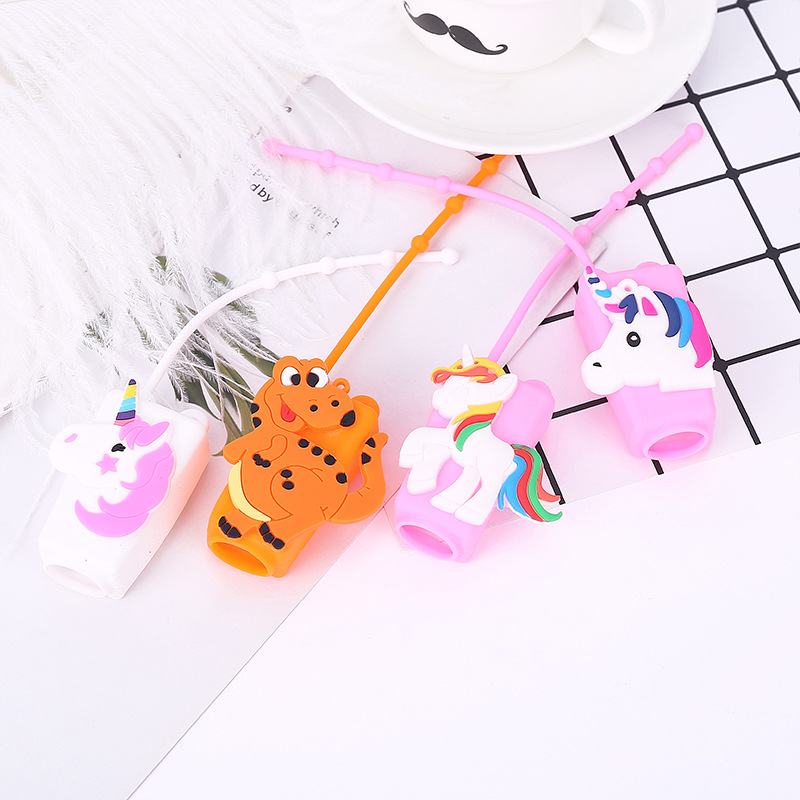 Creative Cartoon Fruit Animal Silicone Set Children Student Portable Silicone Set Handle